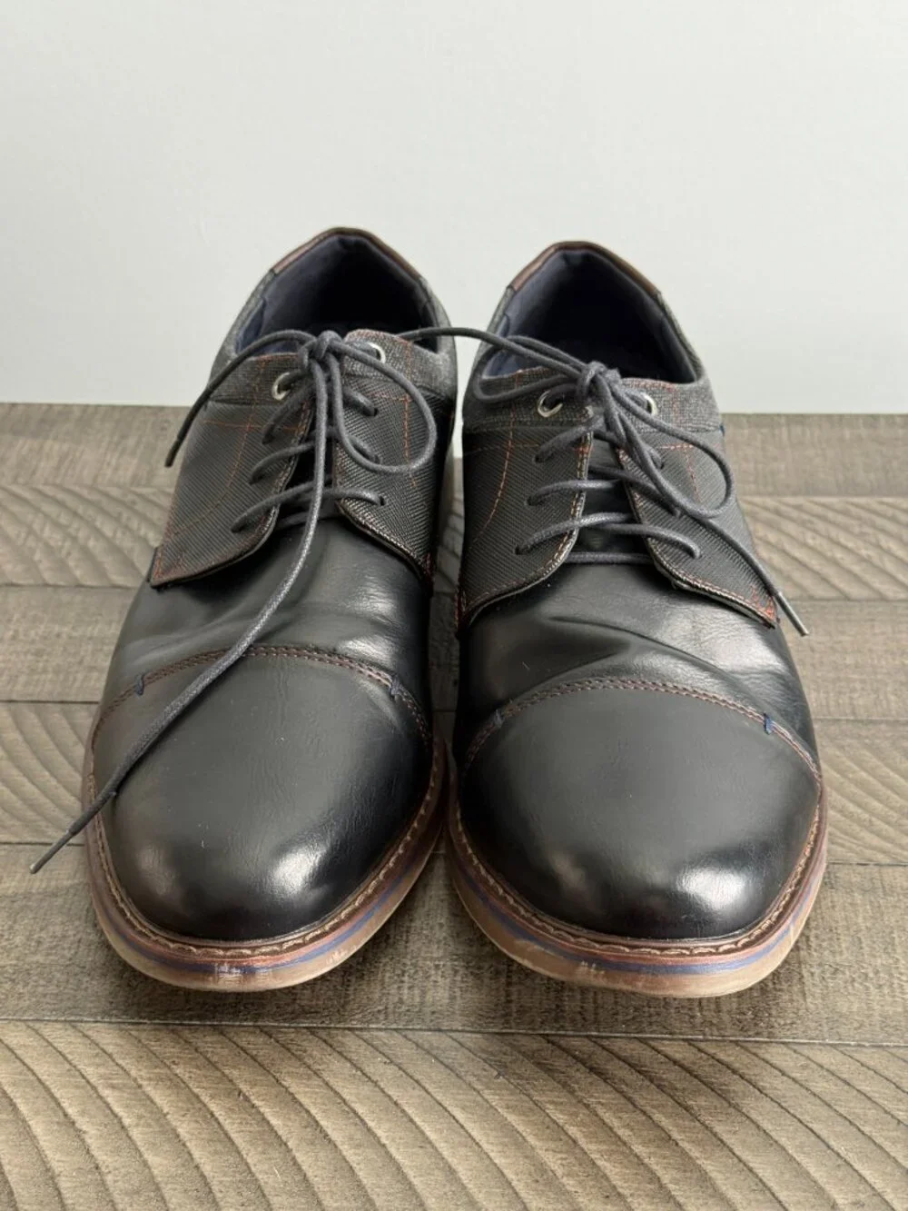 Freeman Hudson F220009 Black Oxford  Derby Dress Shoes Men's Size 10.5W